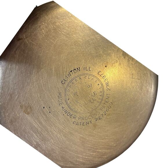 Vintage Revere Ware 1.5 QT Quart Sauce Pan Copper Clad Bottom w/Lid Clinton, IL - Picture 3 of 9